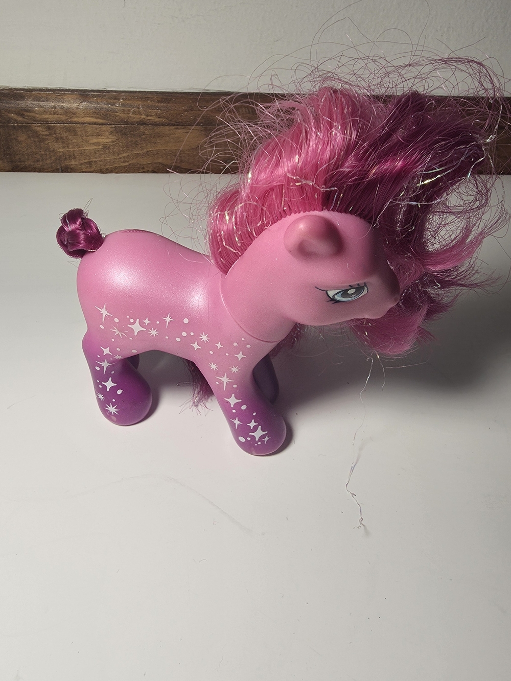Hasbro Pink Pony with Magenta Mane and White Star Decals